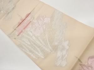 紗 菖蒲模様織出し袋帯